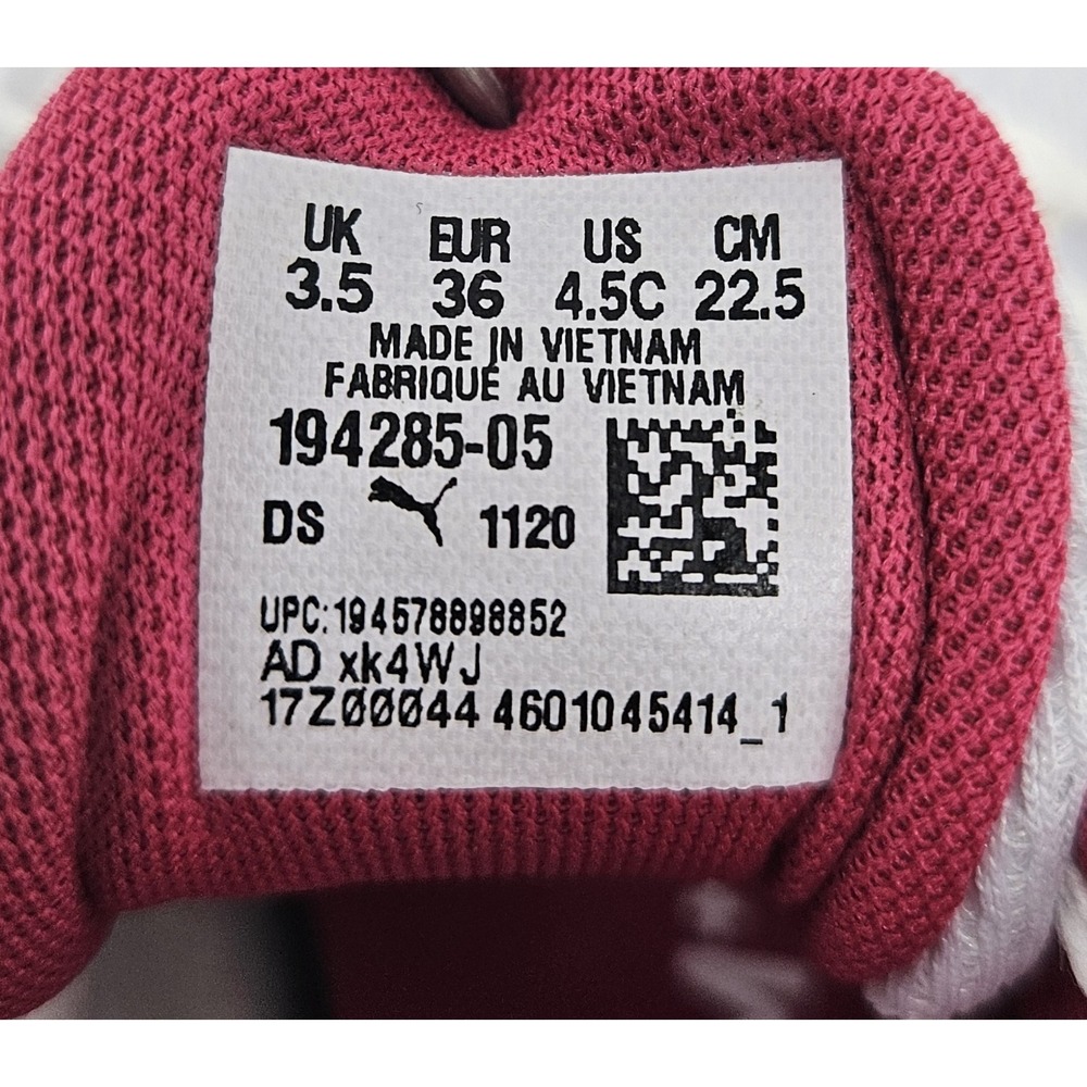 PUMA Axelion Mesh Lace Up Girl's Size 4.5C Sneakers Shoes Pink 194285-05, EUC! - Picture 11 of 12